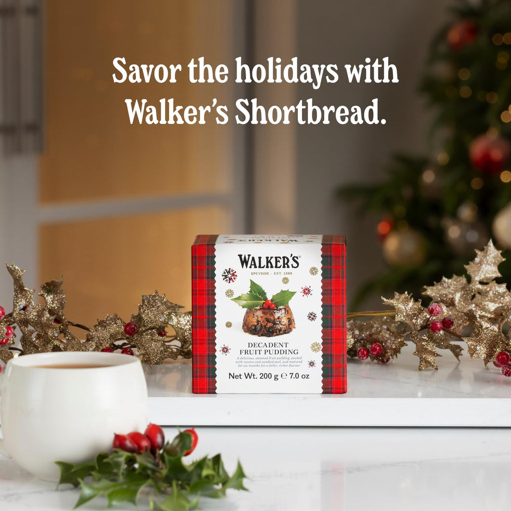 Walkers Shortbread Luxury Rich Fruit Plum Pudding, Case of 6, 7 oz Packages