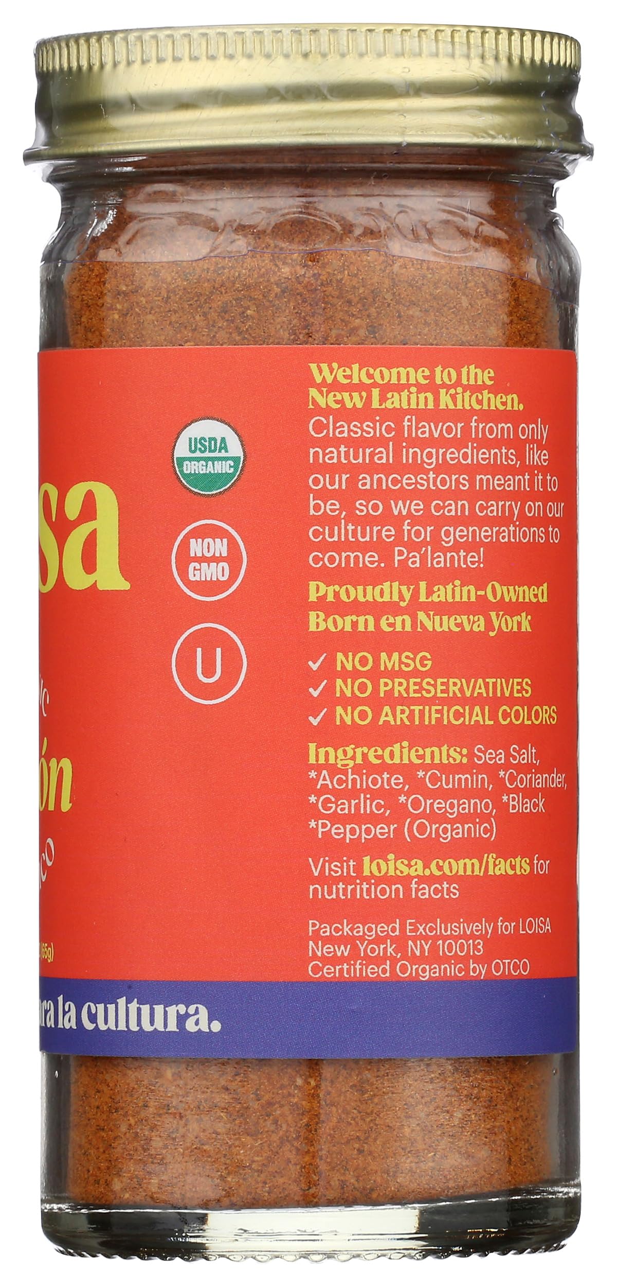 Loisa Organic Sazon Seasoning, Case of 6, 2.3 oz Containers