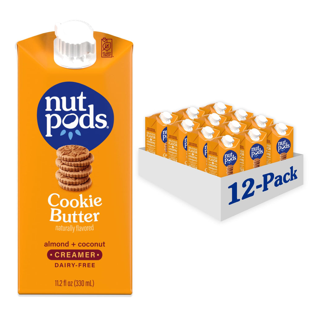 Nutpods Cookie Butter Almond and Coconut Creamer, Case of 12, 11.2 Fluid Ounce