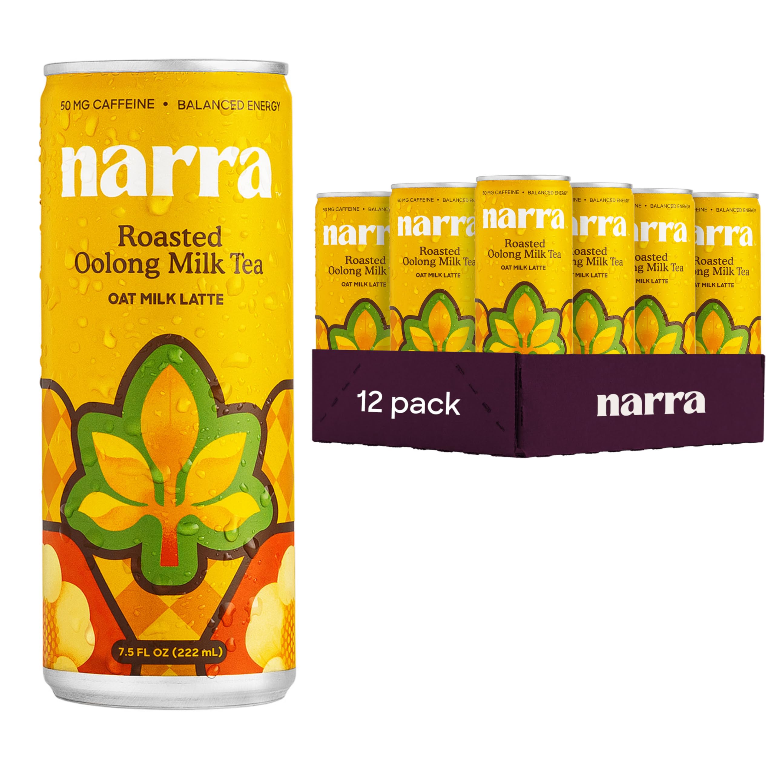 Narra Oat Milk Oolong Latte, Case of 12, 7.5 Fluid Ounce