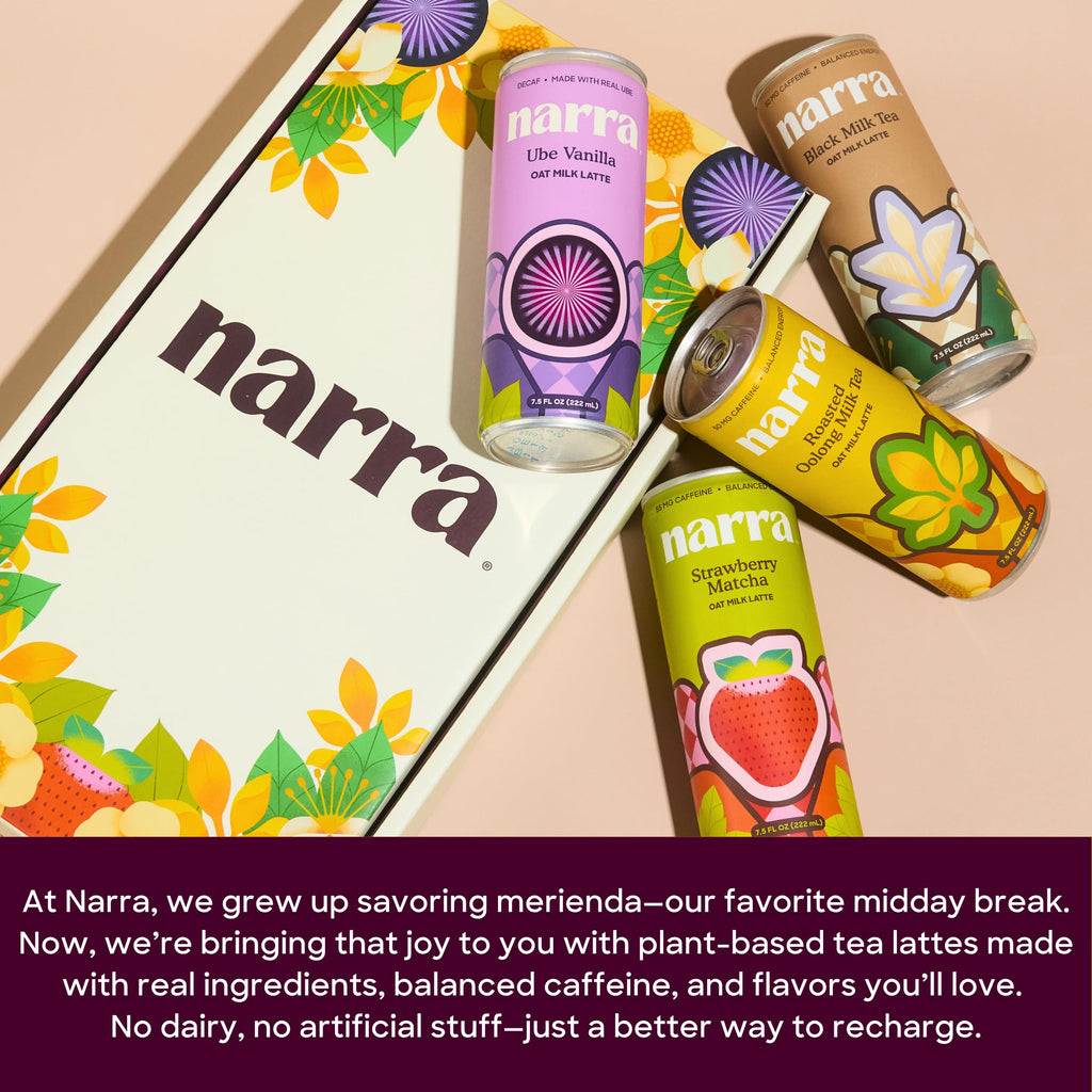 Narra Oat Milk Oolong Latte, Case of 12, 7.5 Fluid Ounce