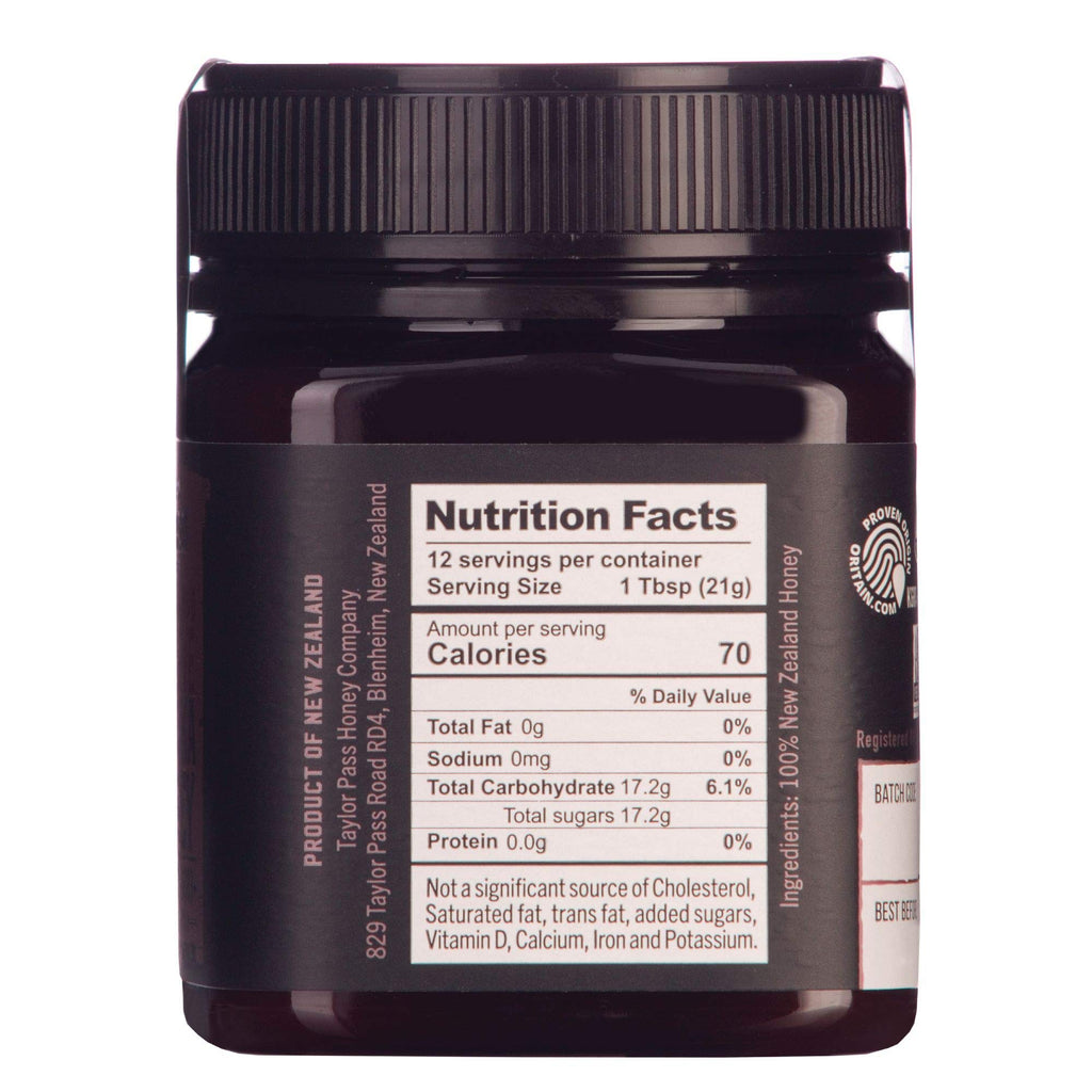 Taylor Pass Honey UMF 5+ Manuka Honey, Case Of 6, 8.83 Oz