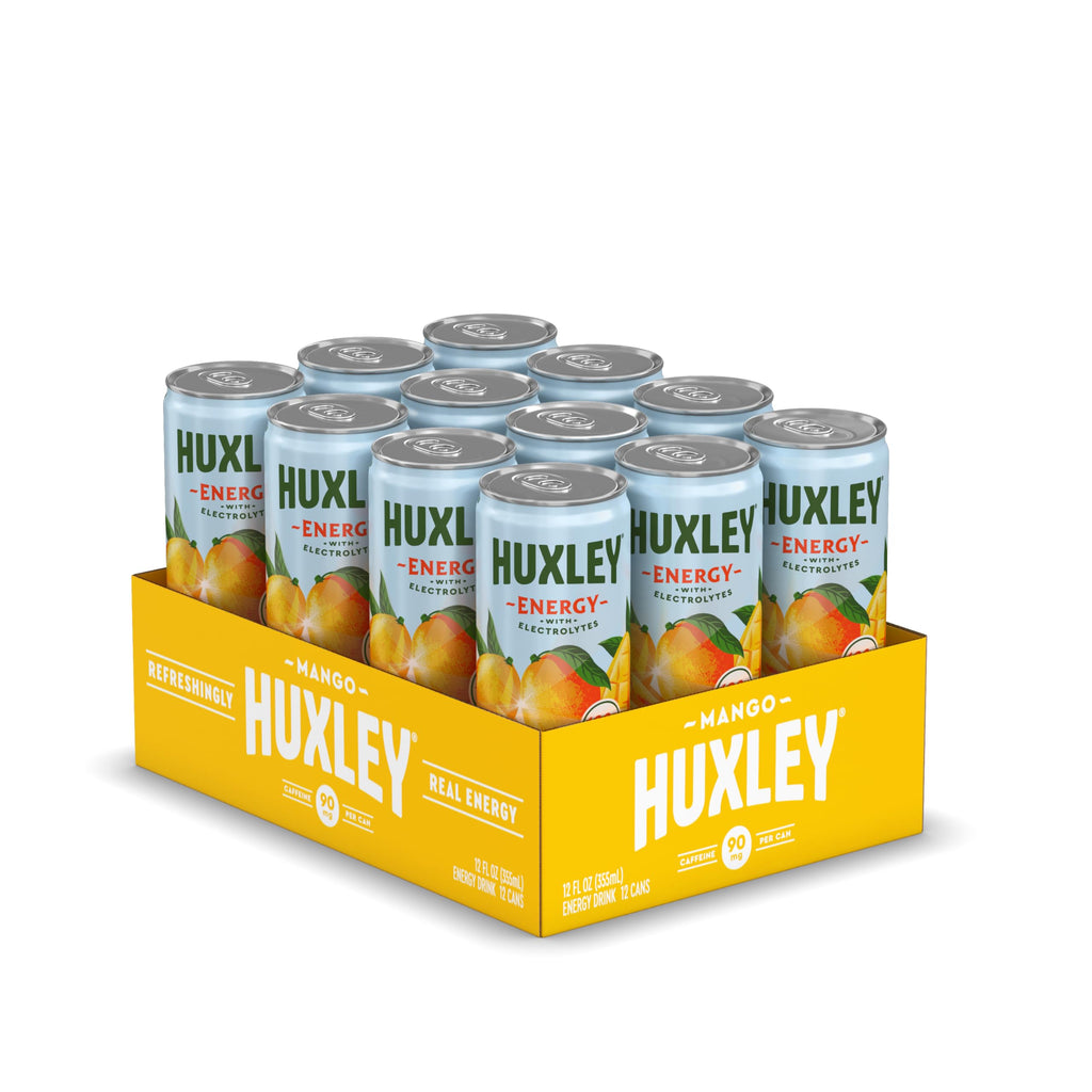 Huxley Mango Mesa Energy Drink, Case of 12, 12 Fl Oz Cans