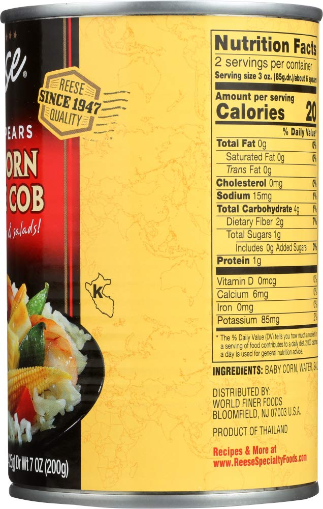 Reese Baby Corn On The Cob, Case of 12, 15 oz Cans
