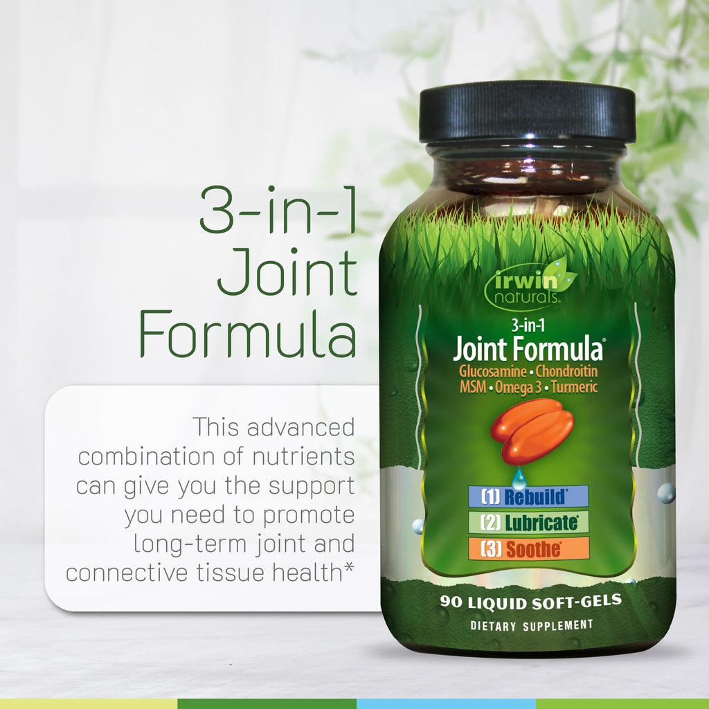 Irwin Naturals 3-In-1 Joint Formula, 90 Liquid Soft-Gels