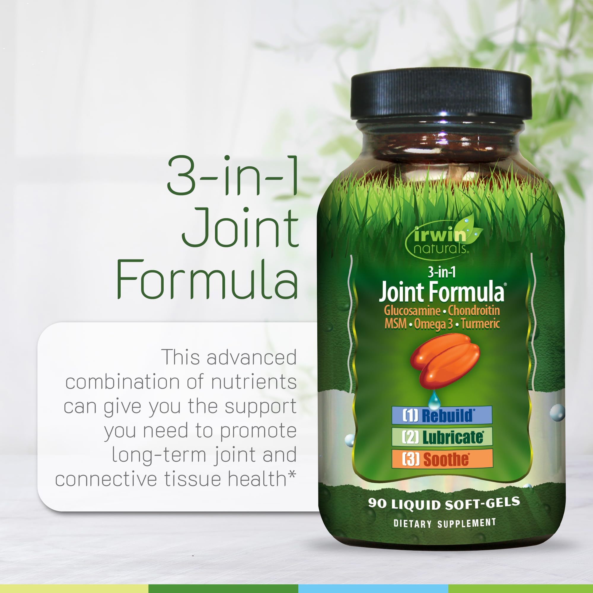 Irwin Naturals 3-In-1 Joint Formula, 90 Liquid Soft-Gels