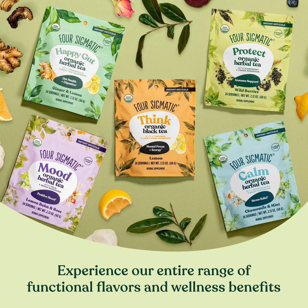 Four Sigmatic Organic Herbal Protect Tea, Case of 6, 2.12 oz Boxes
