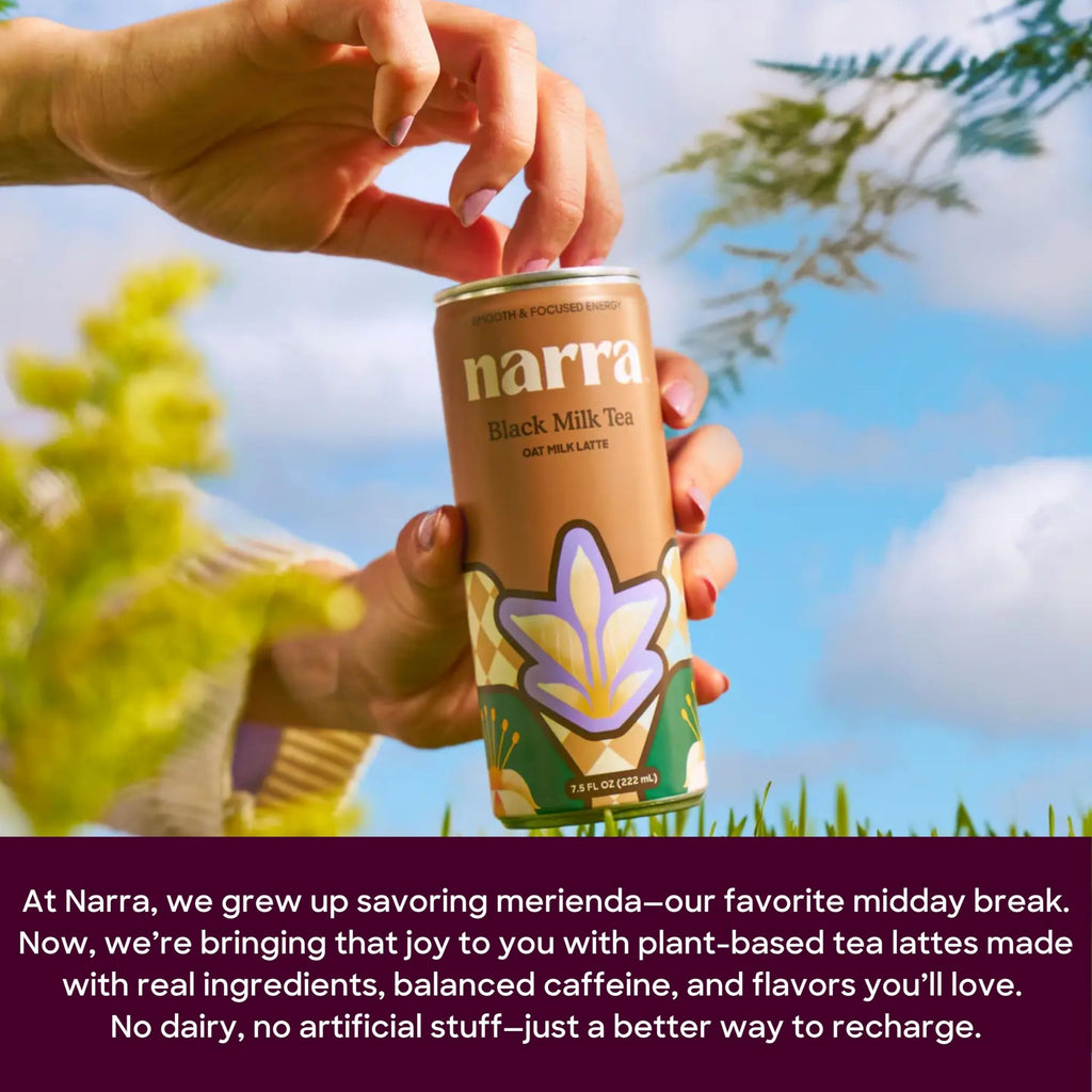 Narra Oat Milk Black Tea, Case of 12, 7.5 Fluid Ounce