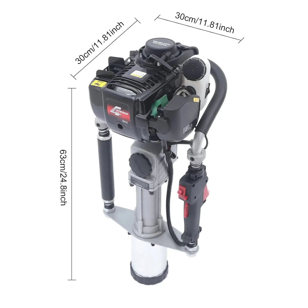 37.7CC 4 Stroke Gas - Powered T Post Driver, Gas Powered Pile Driver with Storage Box, Single Cylinder , Customized - PhishStones Products