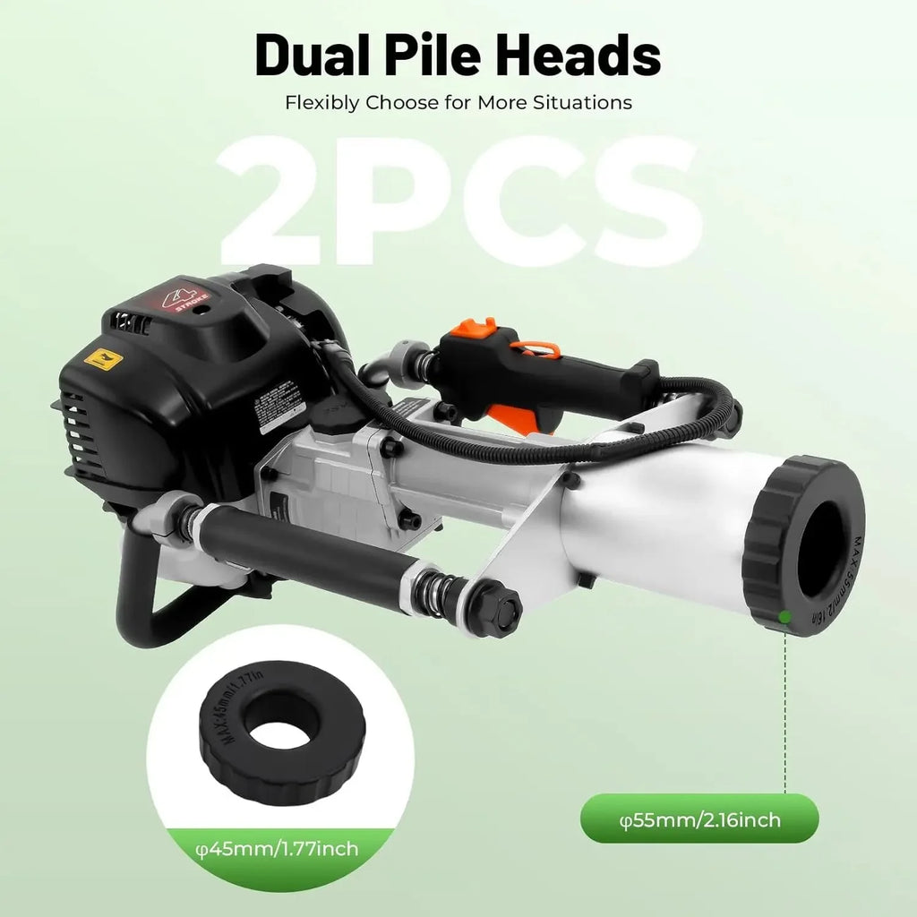 37.7CC 4 Stroke Gas - Powered T Post Driver, Gas Powered Pile Driver with Storage Box, Single Cylinder , Customized - PhishStones Products