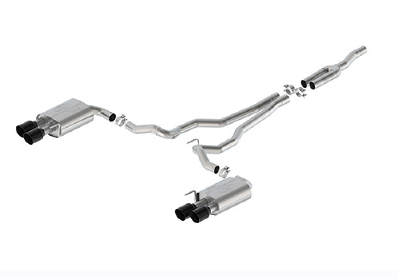 Ford Racing 2024 Mustang 2.3L Sport Non-Active Cat-Back Exhaust w/GT Valance - Black Tip M-5200-M2SBV