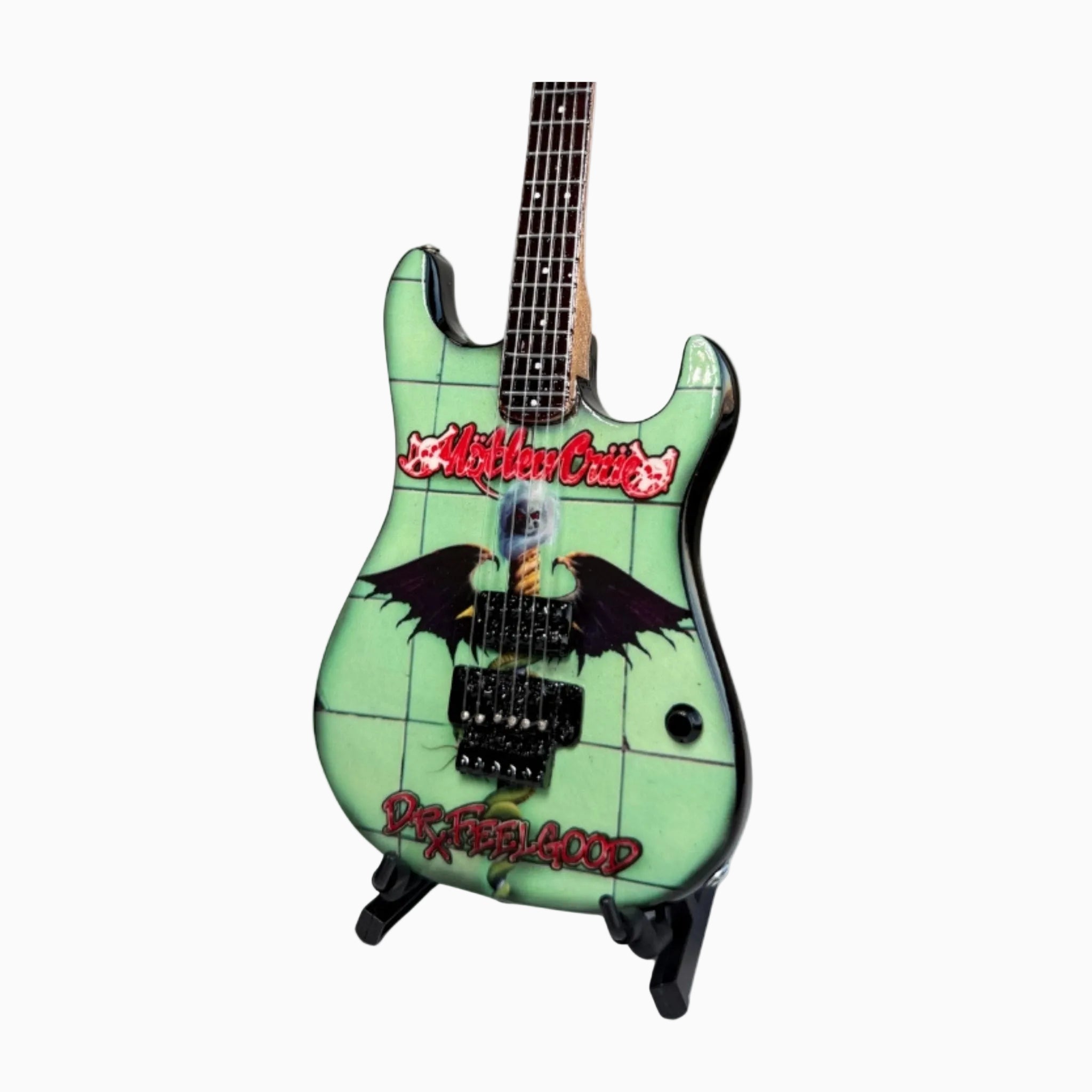 The Complete Mötley Crüe Album Cover Miniature Guitar Set – All 4 Official Mini Guitar Designs