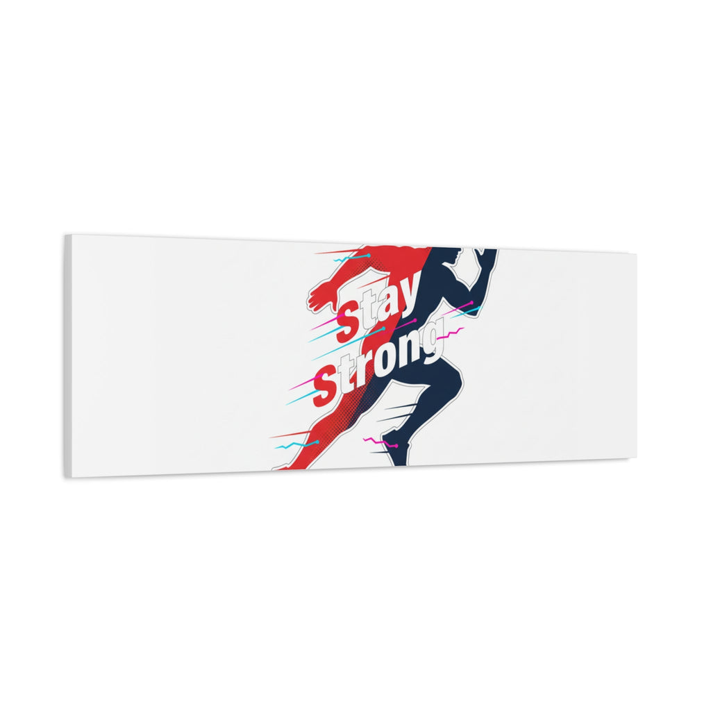 Stay Strong Runner Canvas | Fitness Motivation, Gym Wall Art