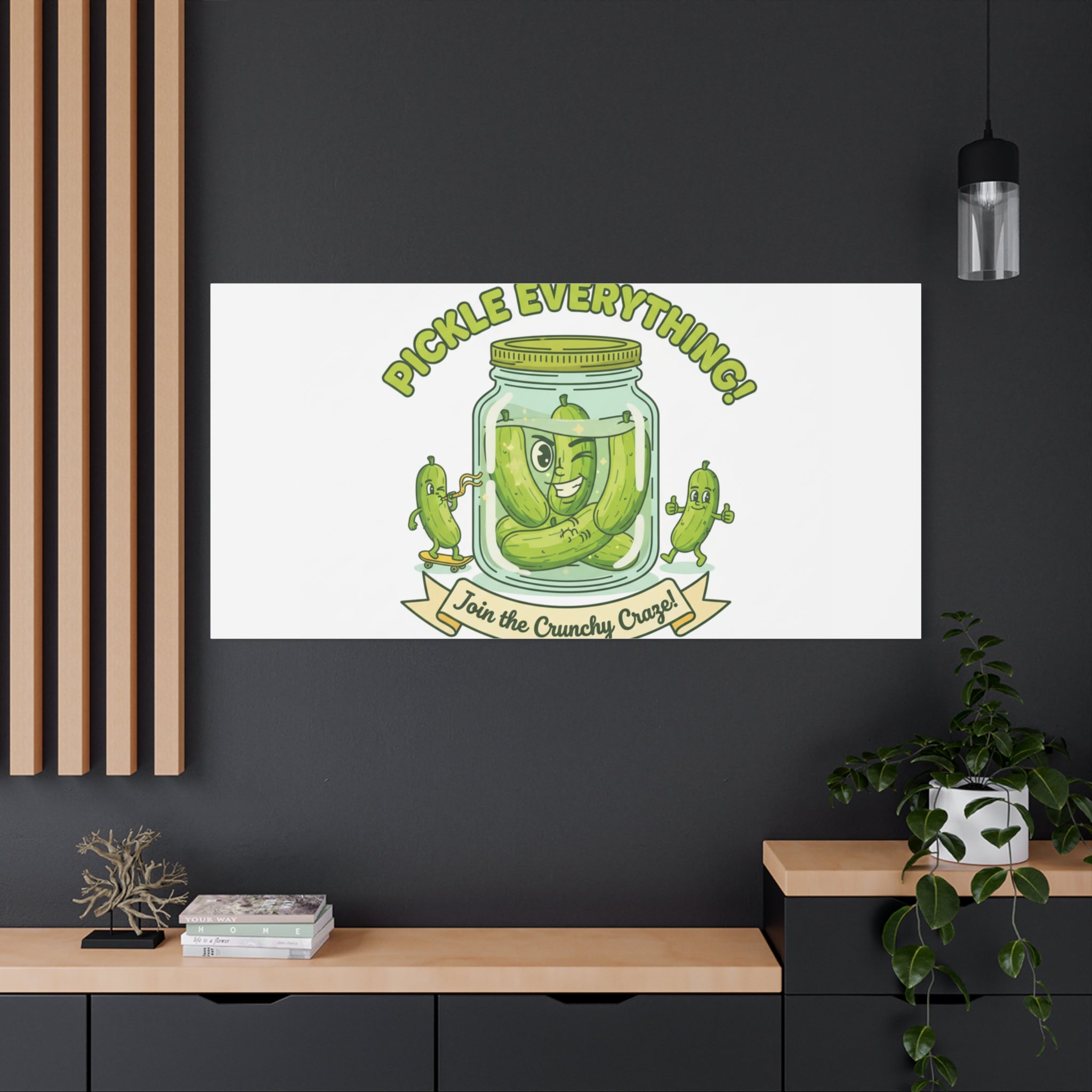 Pickle Everything! Matte Canvas | Brine Design, Pickle Lover Art