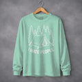 I Hate People Tent In The Forest Illustration Long Sleeve T-Shirt