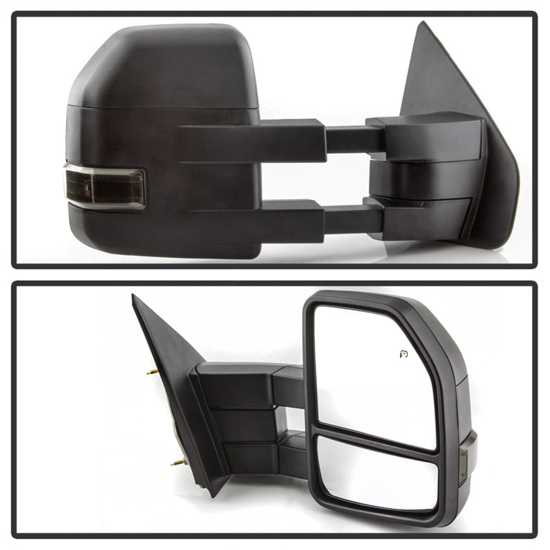 SPYDER xTune 04-14 Ford F-150 Heated LED Telescoping Mirrors - Smoke (Pair) (MIR-FF15009S-G4-PWH-SM-SET) 9943089