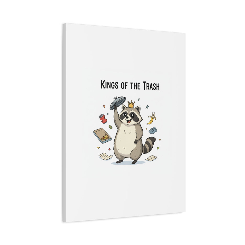 Kings of the Trash Canvas, Raccoon Doodle | Trash Panda, Goofy Critter Art