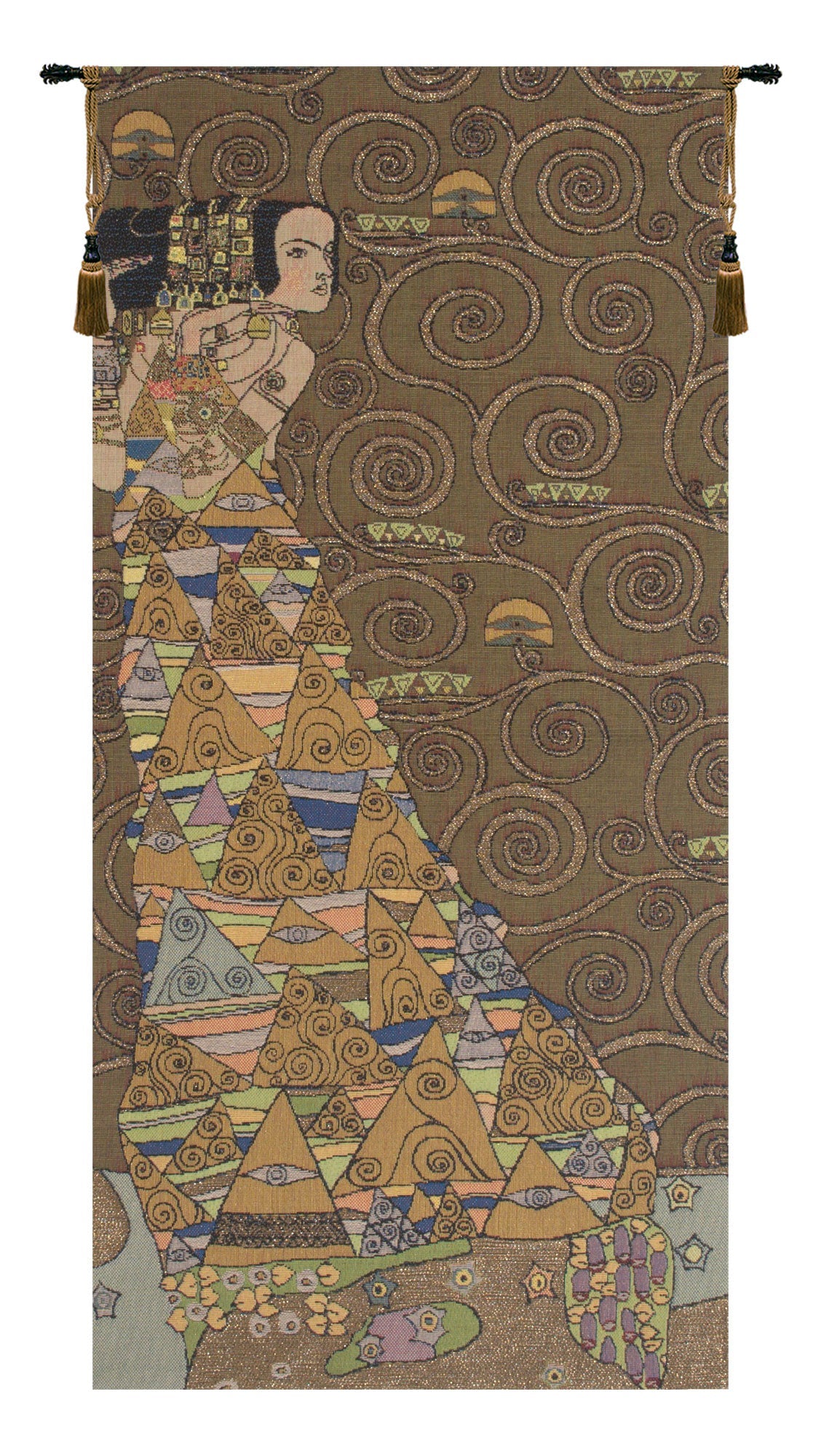L'Attente Klimt a Gauche Fonce French Tapestry
