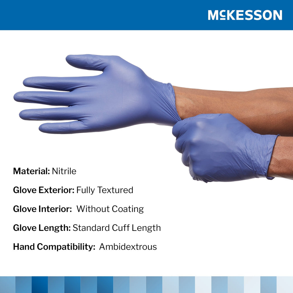 McKesson Confiderm® LDC Exam Glove, Extra Large, Blue 14-6N48C