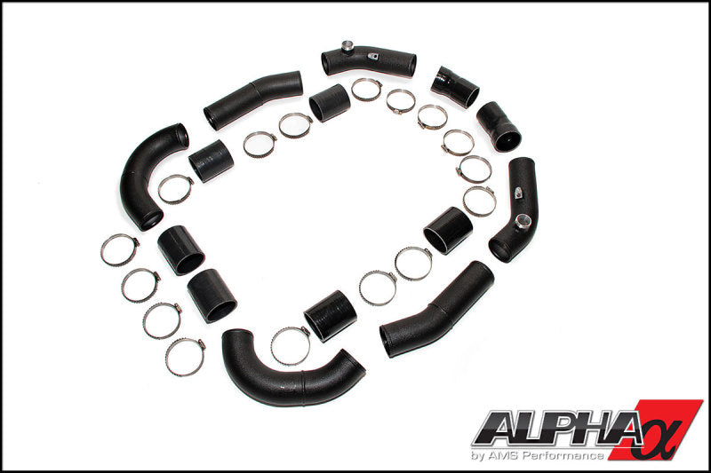 AMS Performance GT-R R35 Induction Kit w/Stock Turbos/Manifold/TB / Alpha Intercooler/TiAL Flanges ALP.07.09.0003-3