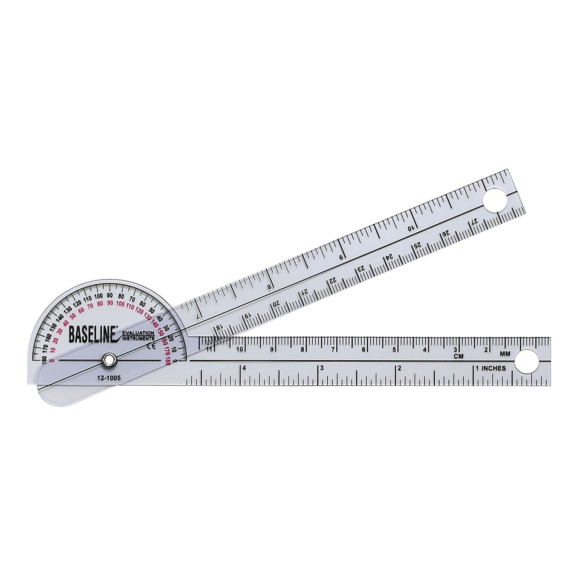 Baseline® 180° Head Plastic Goniometer, 6 Inch Arms 12-1005