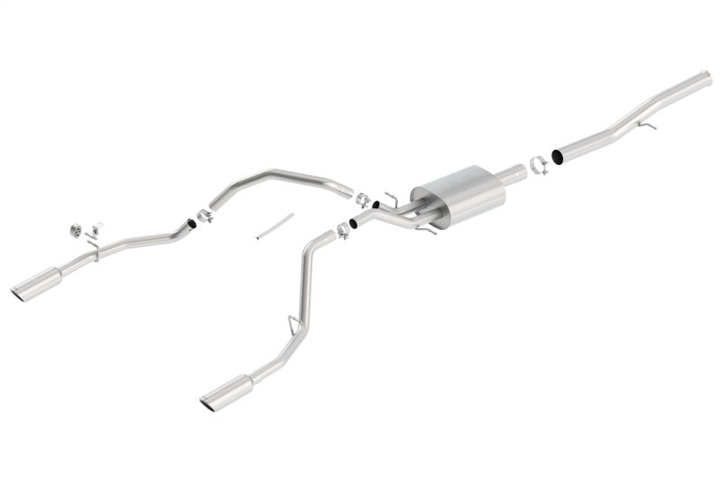 Borla 14 Silv/Sierra 1500 EC Std/CC Short 143.5in WB Touring Single Split Rear Exit Cat-Back Exhaust 140570
