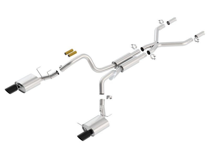 Borla 11-12 Ford Mustang GT/Shelby GT500 5.0L/5.45L 8cyl Black Chrome 4.5in Rd Tip Catback Exhaust 140389BC