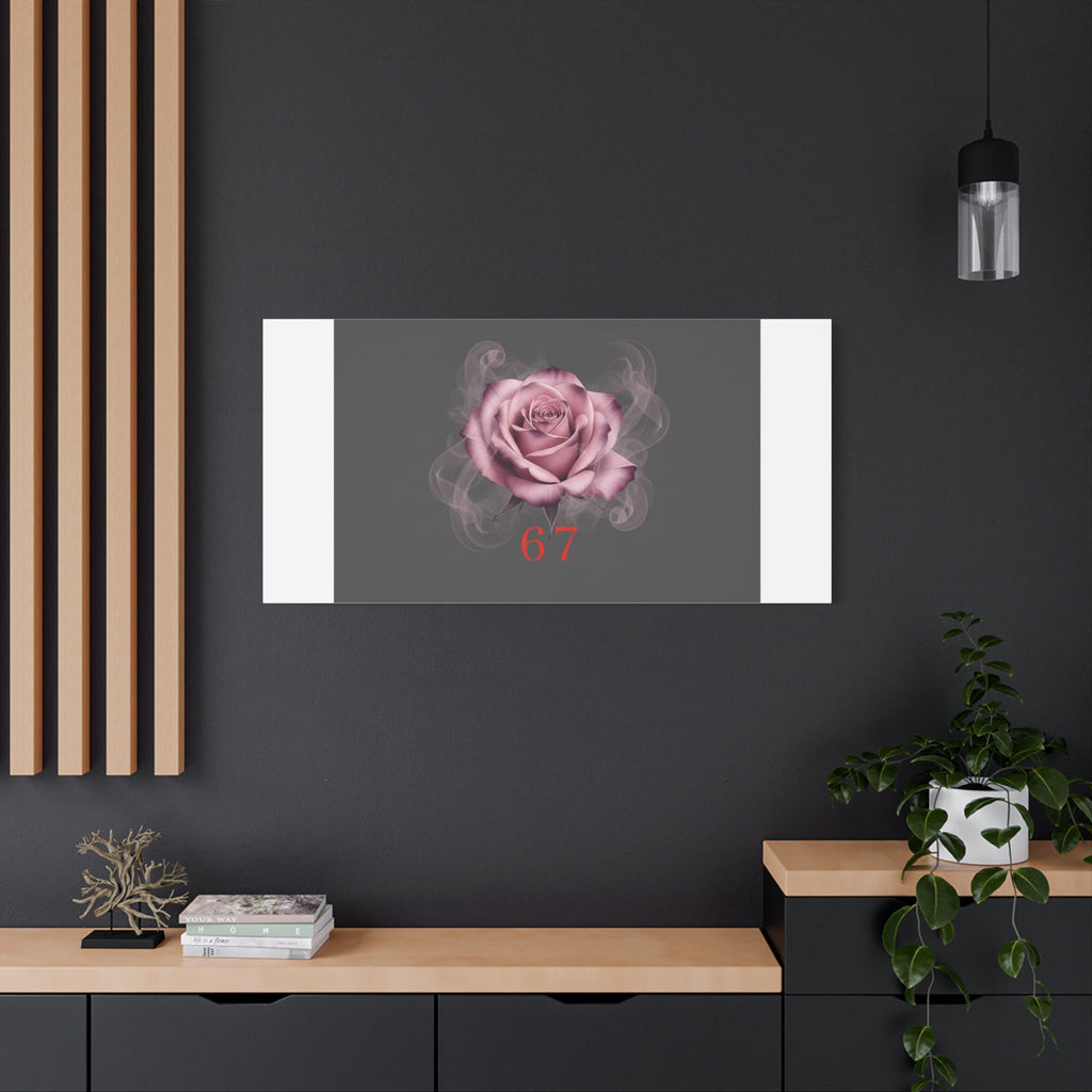 6 7 Valentine's Canvas | Viral Gothic Rose Wall Art | 6 7 Meaning Dark Romance