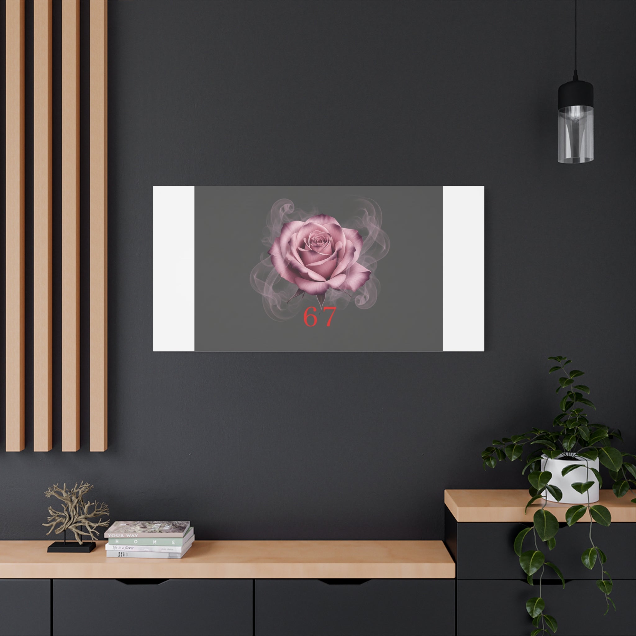 6 7 Valentine's Canvas | Viral Gothic Rose Wall Art | 6 7 Meaning Dark Romance