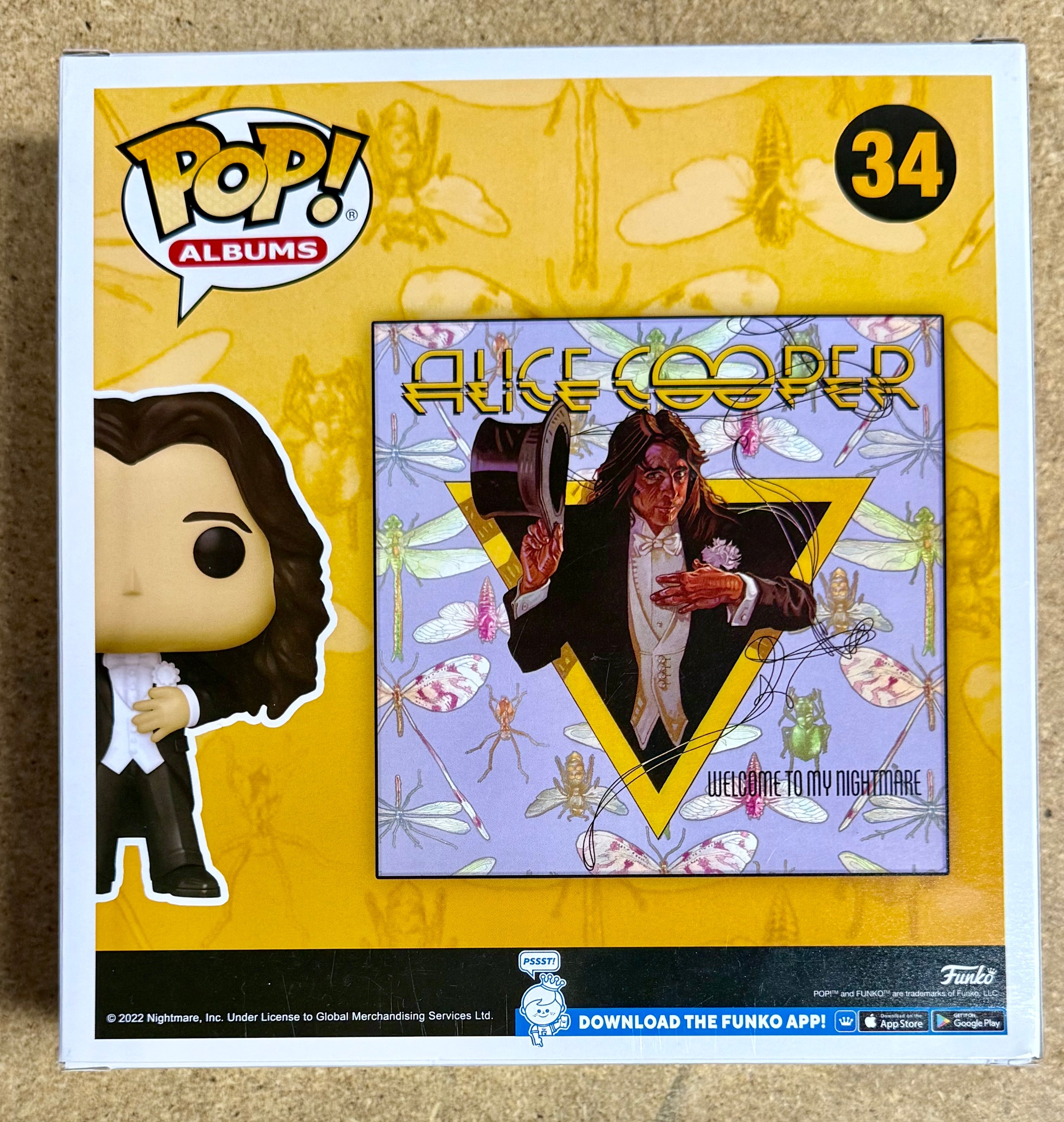Alice Cooper Signed Welcome To My Nightmare Funko Pop! Albums #34 With PSA COA