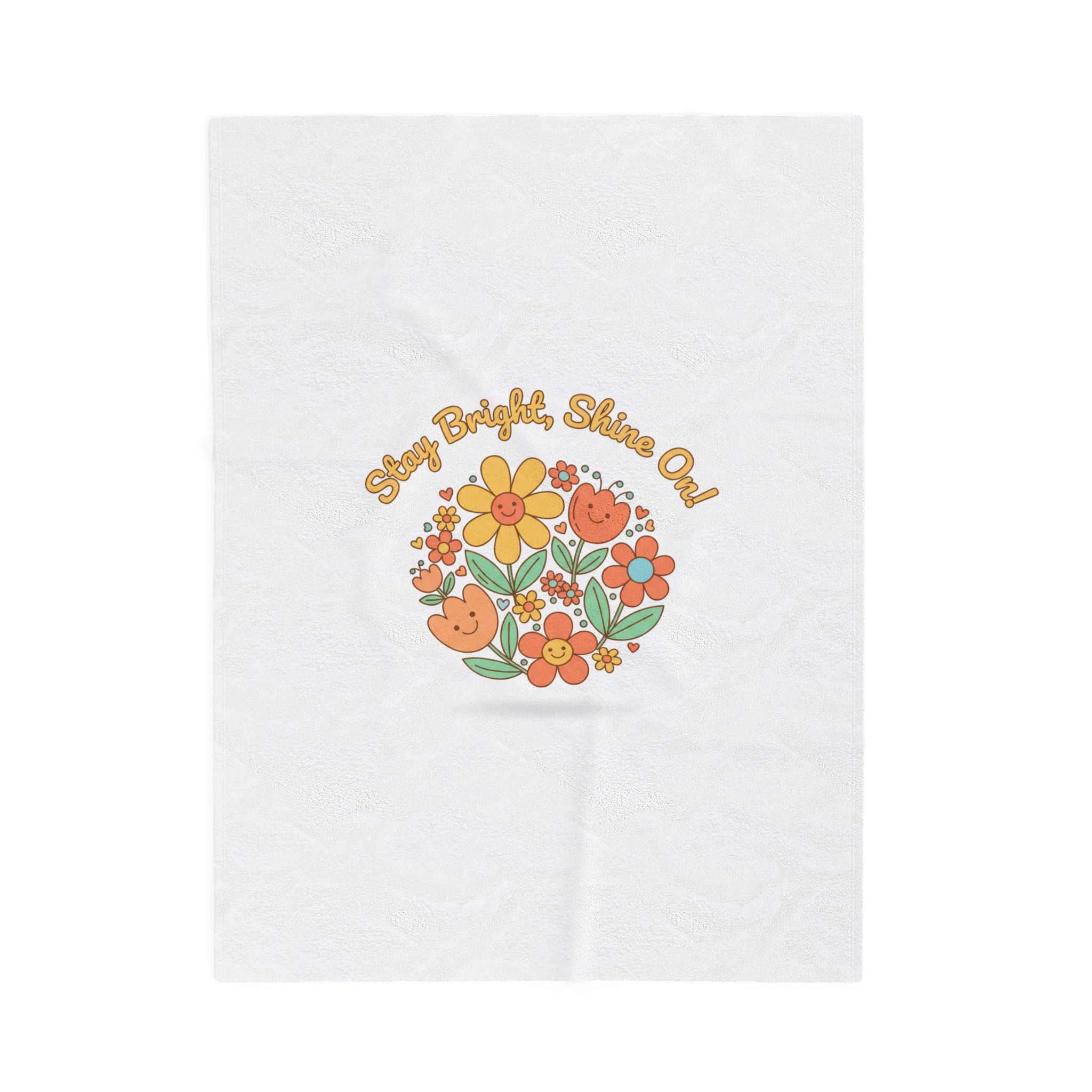 Stay Bright Shine On Velveteen Plush Blanket | Hopecore, Radical Optimism