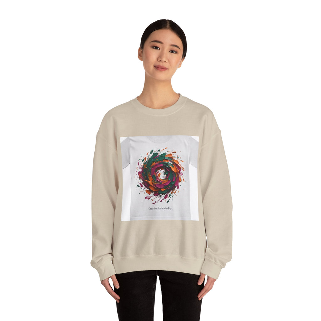 Painterly Abstract Floral Swirl Sweatshirt | artsy brushstroke apparel
