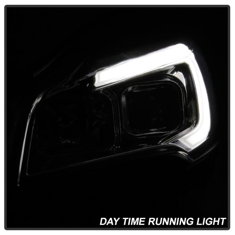 SPYDER xTune 13-16 Ford Escape 13-16 LED Light Bar Halogen Proj Headlights - Chrome (PRO-JH-FESCA13-LB-C) 9042928