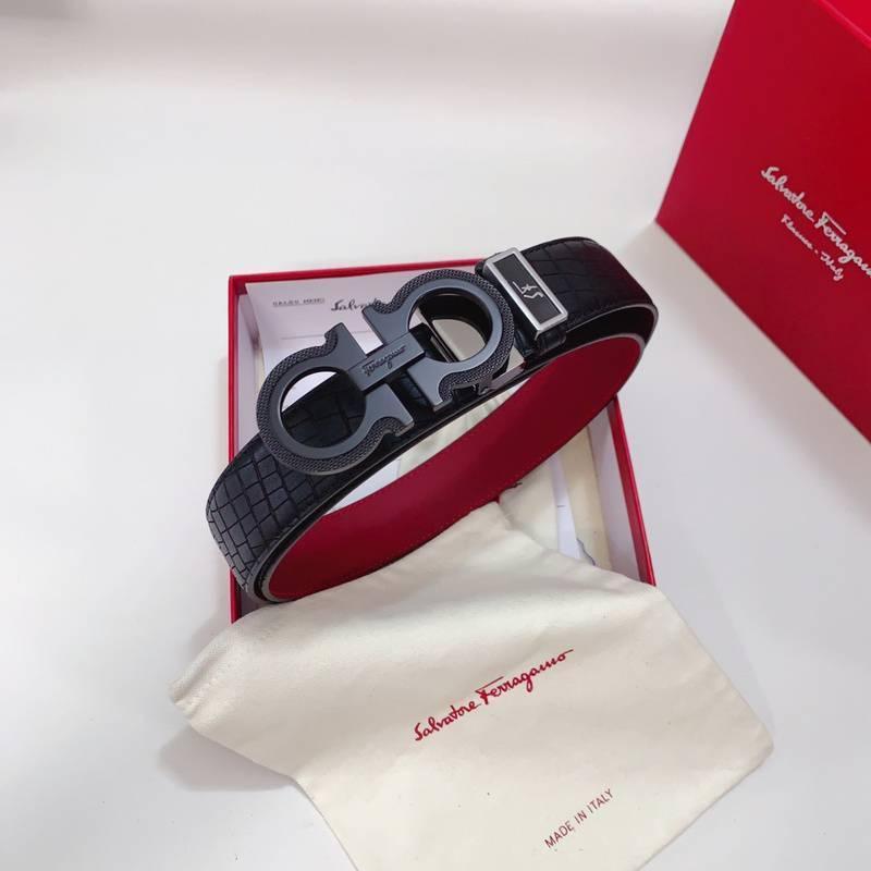 Salvatore Ferragamo Gancini Men's Belt 'Black'