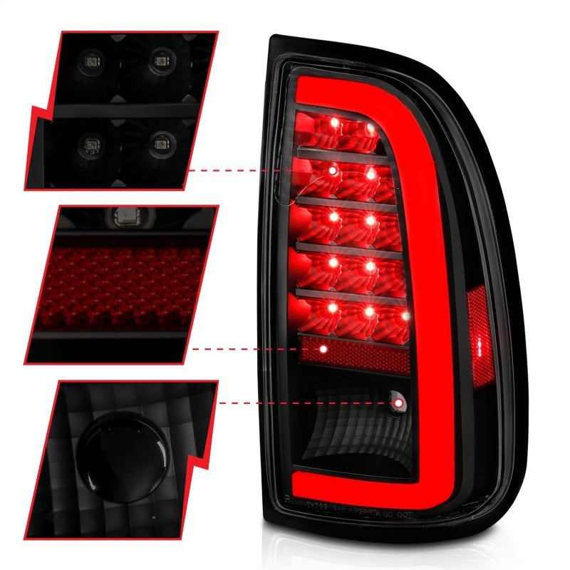 ANZO 00-06 Toyota Tundra LED Taillights w/ Light Bar Black Housing Smoke Lens 311412