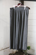 Plus Black Wavy Rib Crop Bottoms