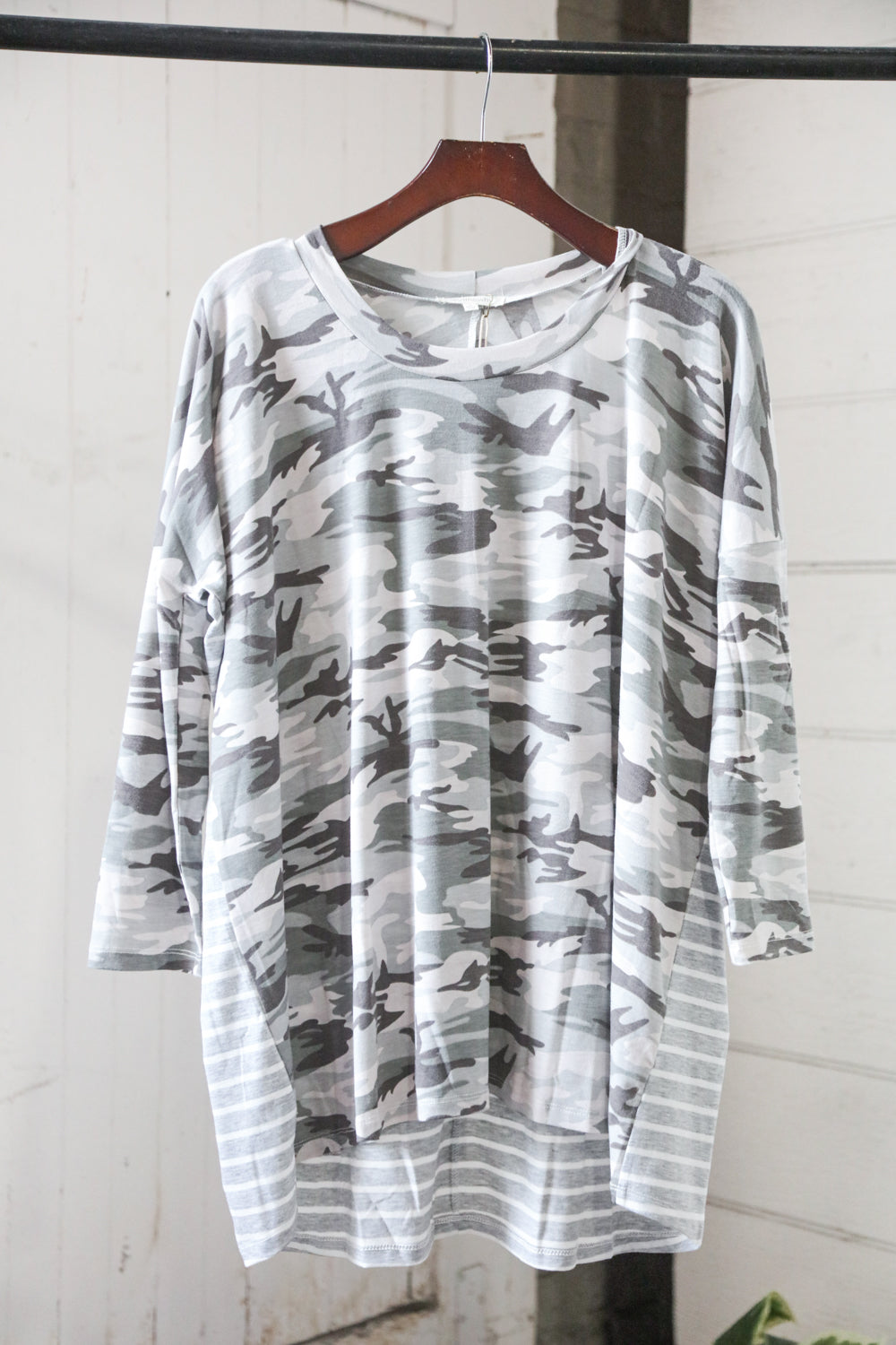 Camo Stripe Top