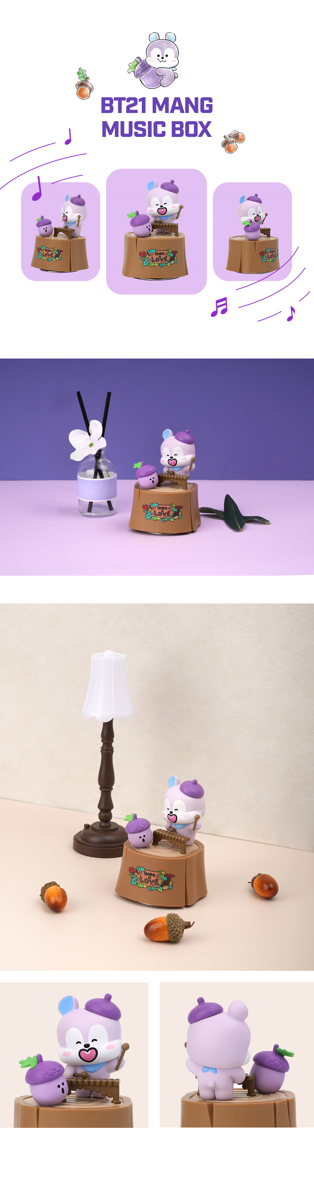 BTS x BT21 Mang Music Box