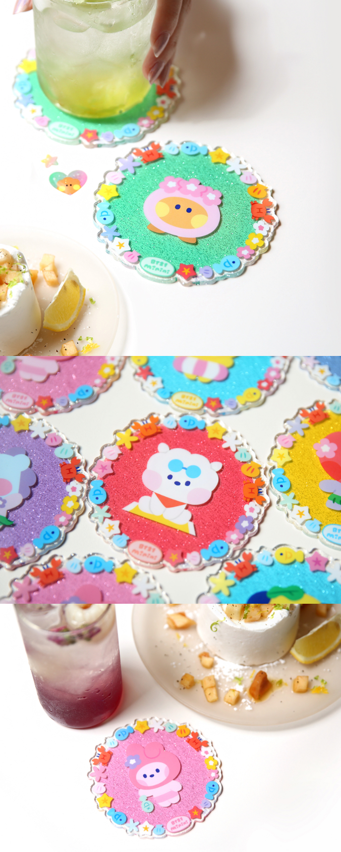 BT21 Acrylic Coaster Summer Sky