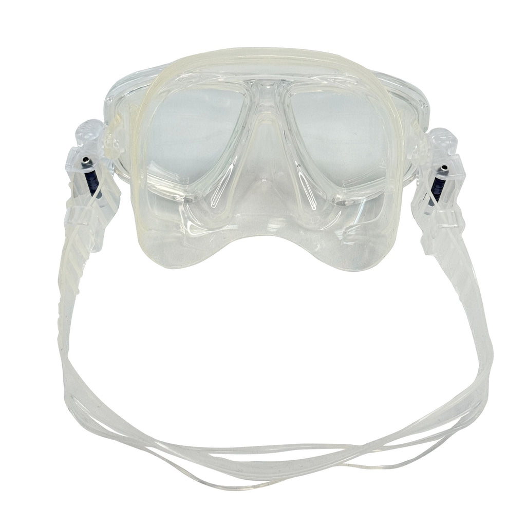 Palantic M36 Translucent Charcoal/Clear Silicone RX Nearsighted Lenses Dive/Snorkeling Mask