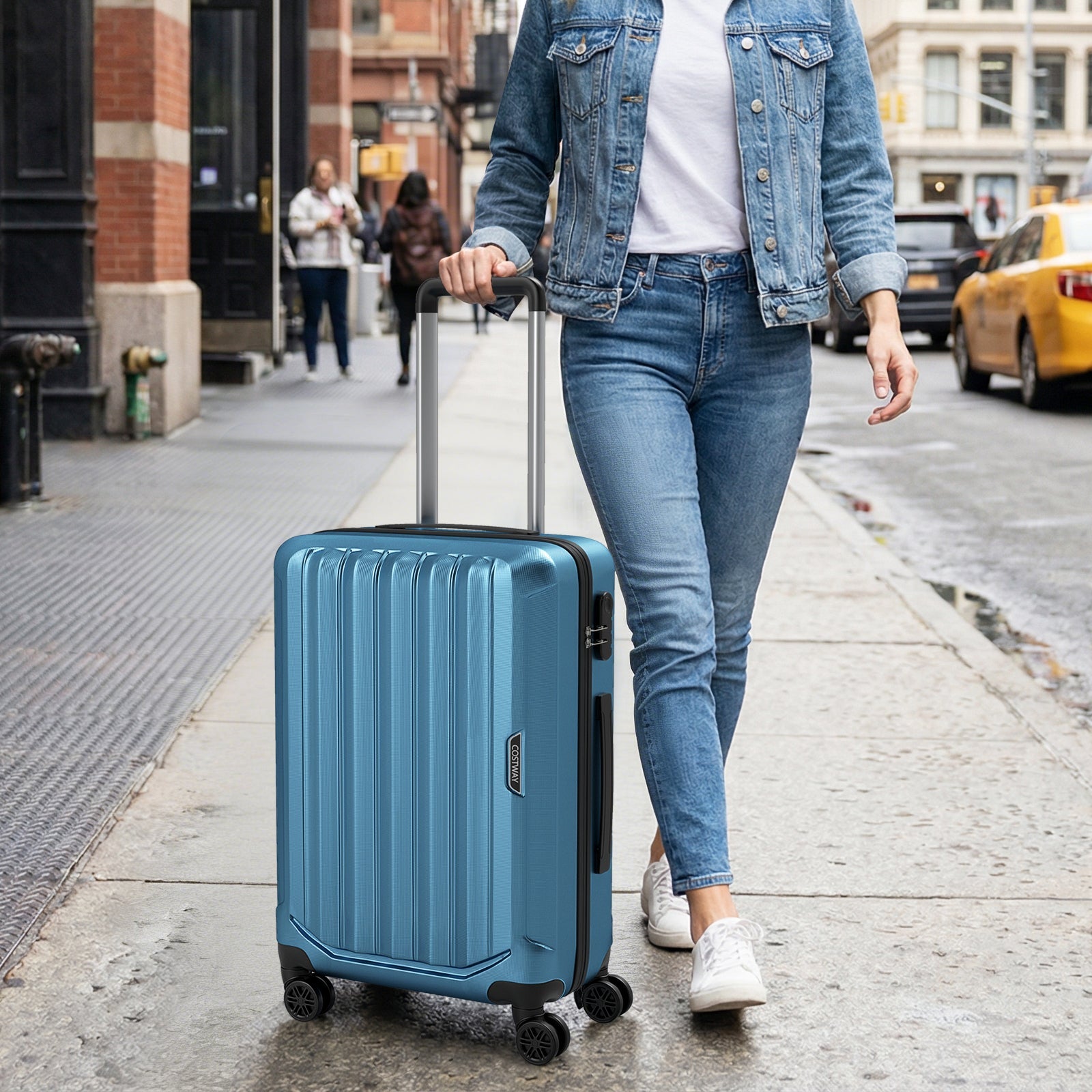 3-Piece Hardside Luggage Set (20/24/28 Inch) Lightweight with 3-Digital Lock
