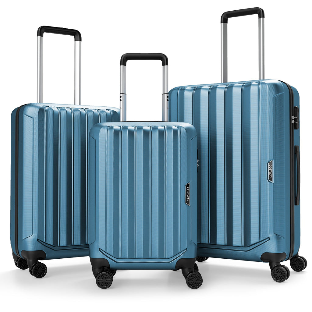 3-Piece Hardside Luggage Set (20/24/28 Inch) Lightweight with 3-Digital Lock