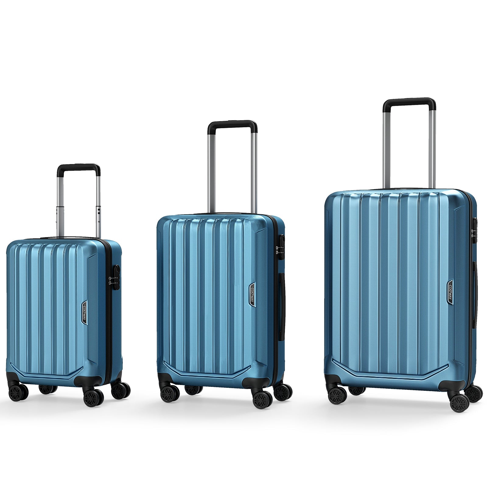 3-Piece Hardside Luggage Set (20/24/28 Inch) Lightweight with 3-Digital Lock