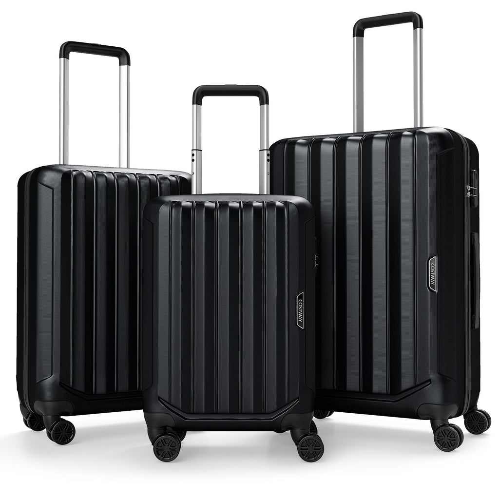 3-Piece Hardside Luggage Set (20/24/28 Inch) Lightweight with 3-Digital Lock