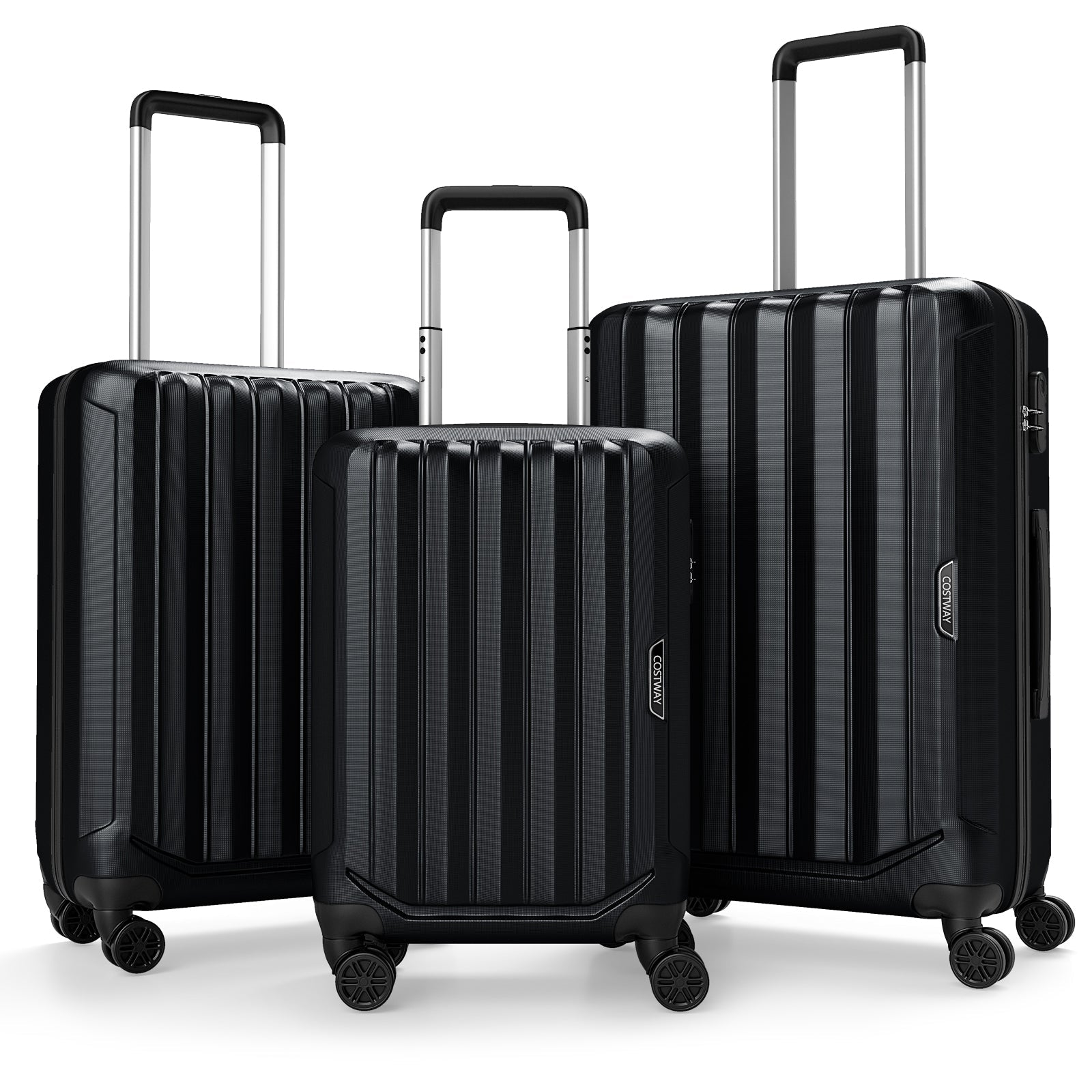 3-Piece Hardside Luggage Set (20/24/28 Inch) Lightweight with 3-Digital Lock
