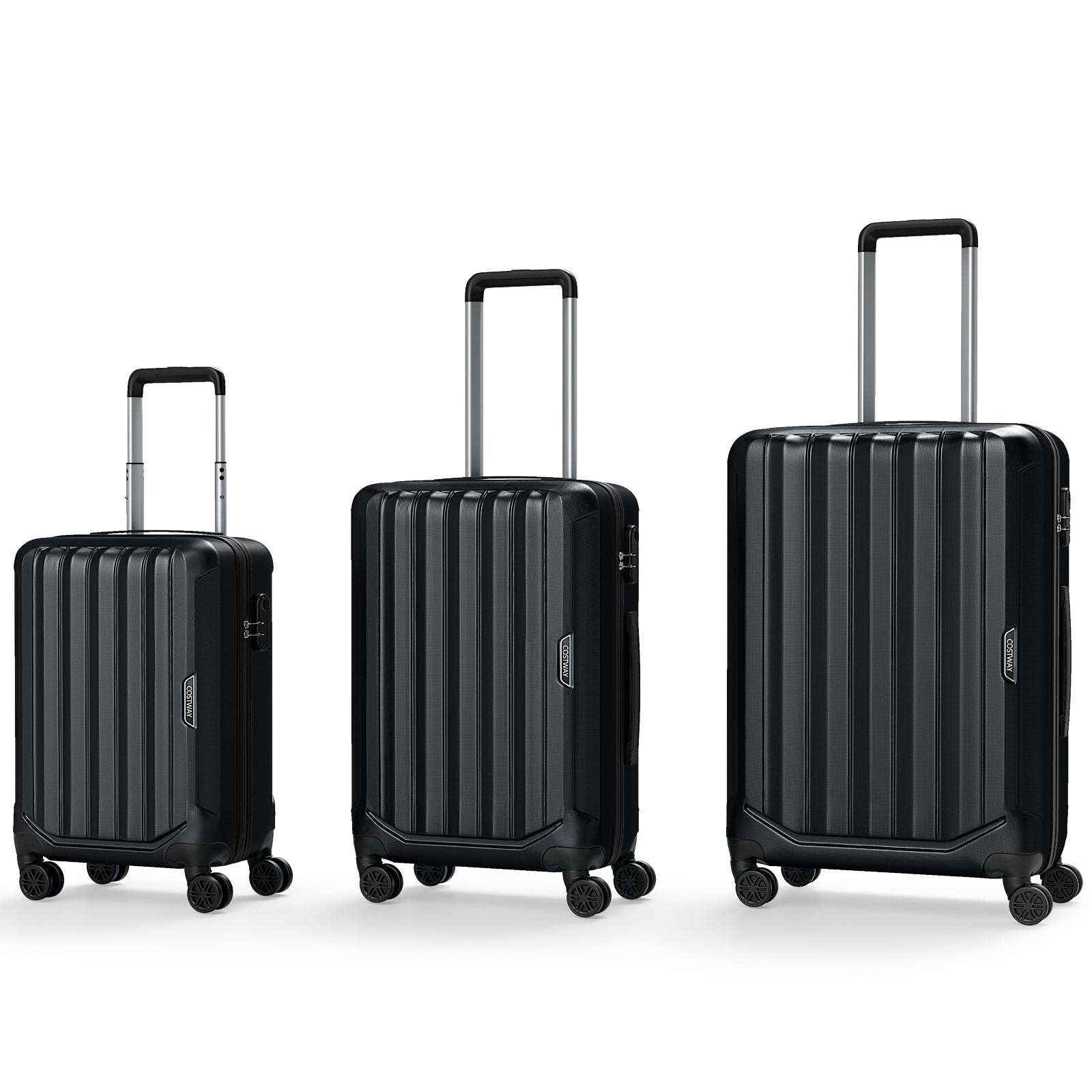 3-Piece Hardside Luggage Set (20/24/28 Inch) Lightweight with 3-Digital Lock