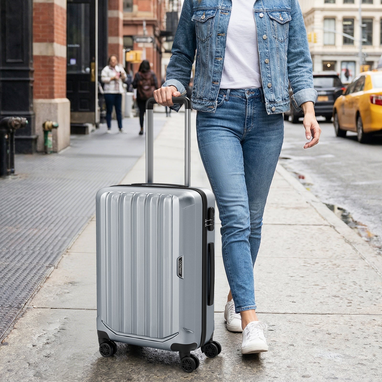 3-Piece Hardside Luggage Set (20/24/28 Inch) Lightweight with 3-Digital Lock