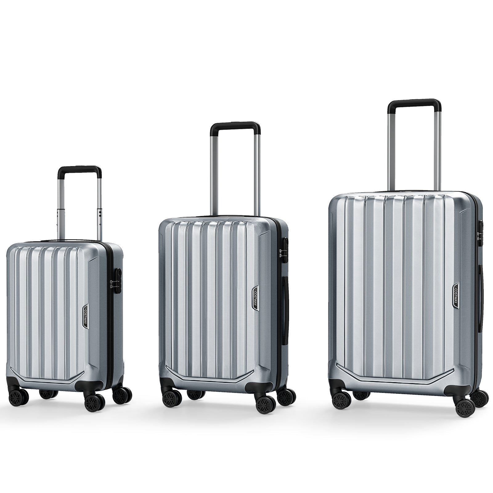 3-Piece Hardside Luggage Set (20/24/28 Inch) Lightweight with 3-Digital Lock