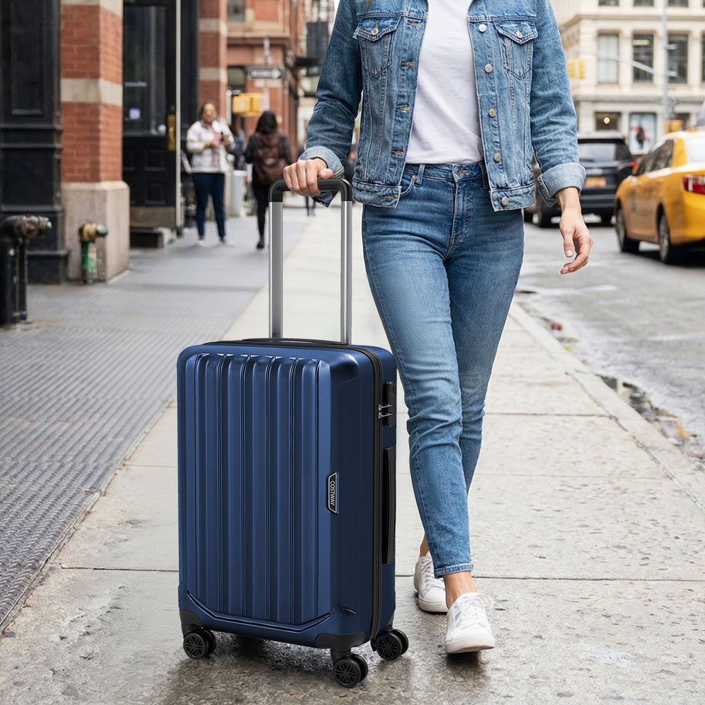 3-Piece Hardside Luggage Set (20/24/28 Inch) Lightweight with 3-Digital Lock