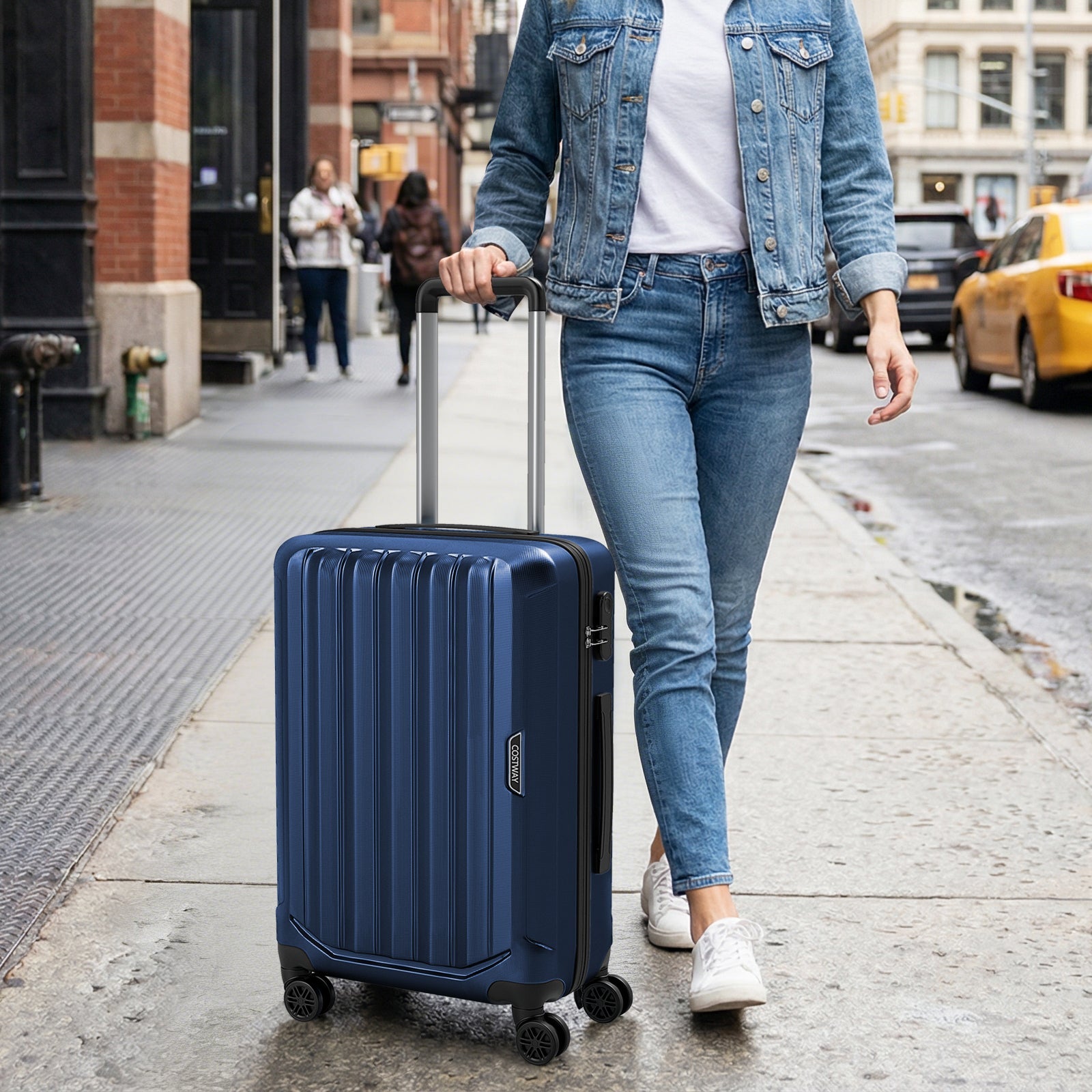 3-Piece Hardside Luggage Set (20/24/28 Inch) Lightweight with 3-Digital Lock